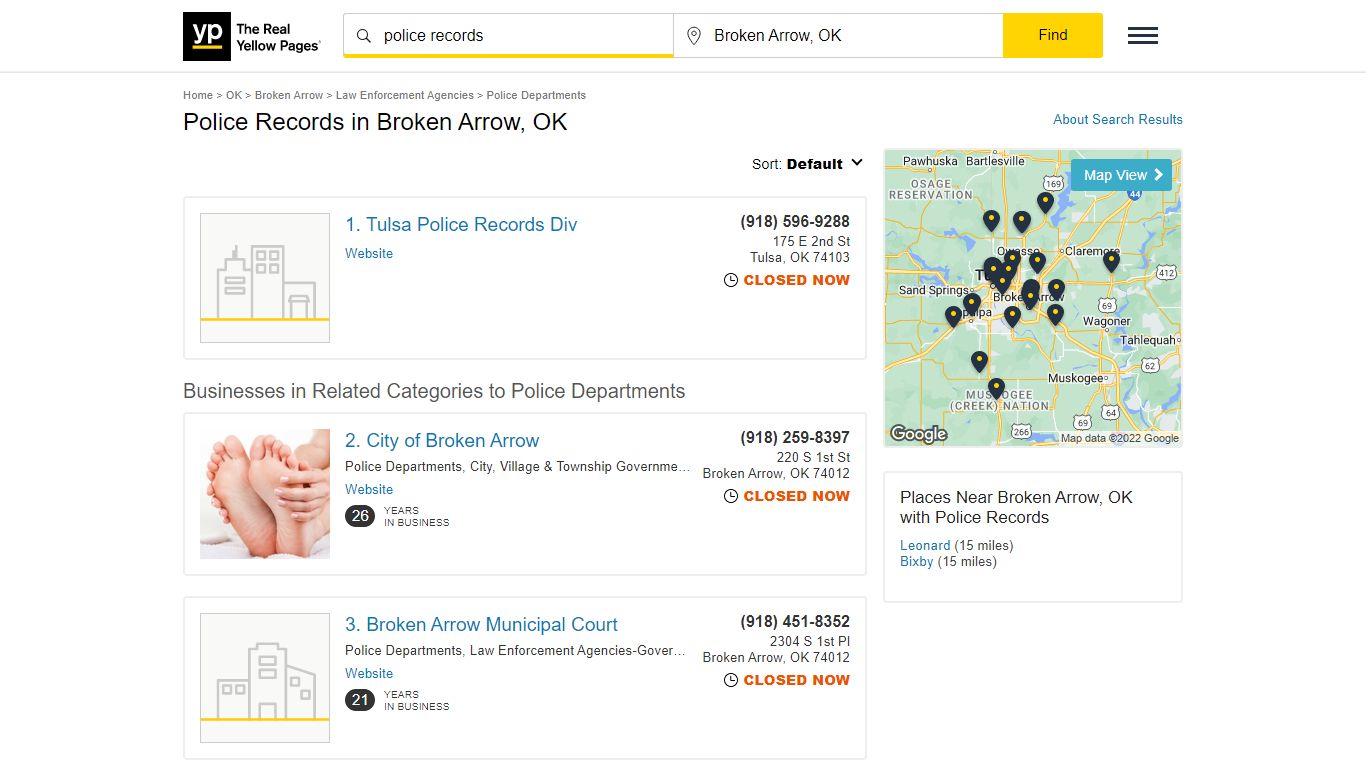 Police Records in Broken Arrow, OK with Reviews - YP.com